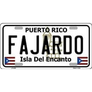 Fajardo Puerto Rico Metal Novelty License Plate