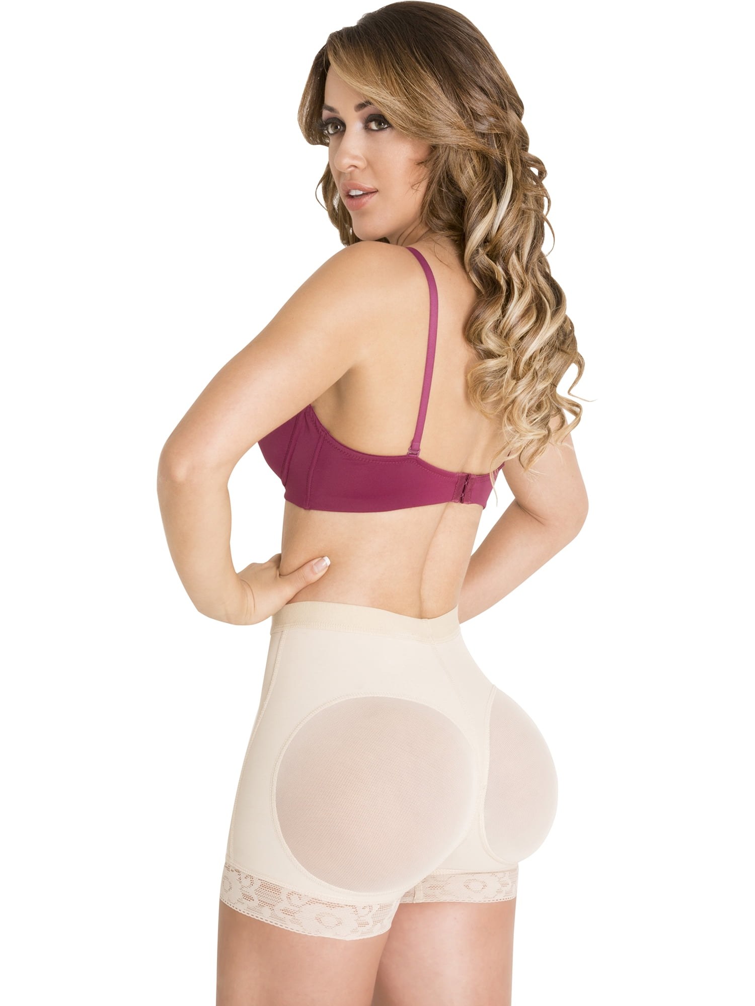 Fajas Colombianas Butt Lifter Shorts Enhancer Powernet Levanta Cola Girdle Body Shaper Reductoras Nude 602N by Fiorella Shapewear