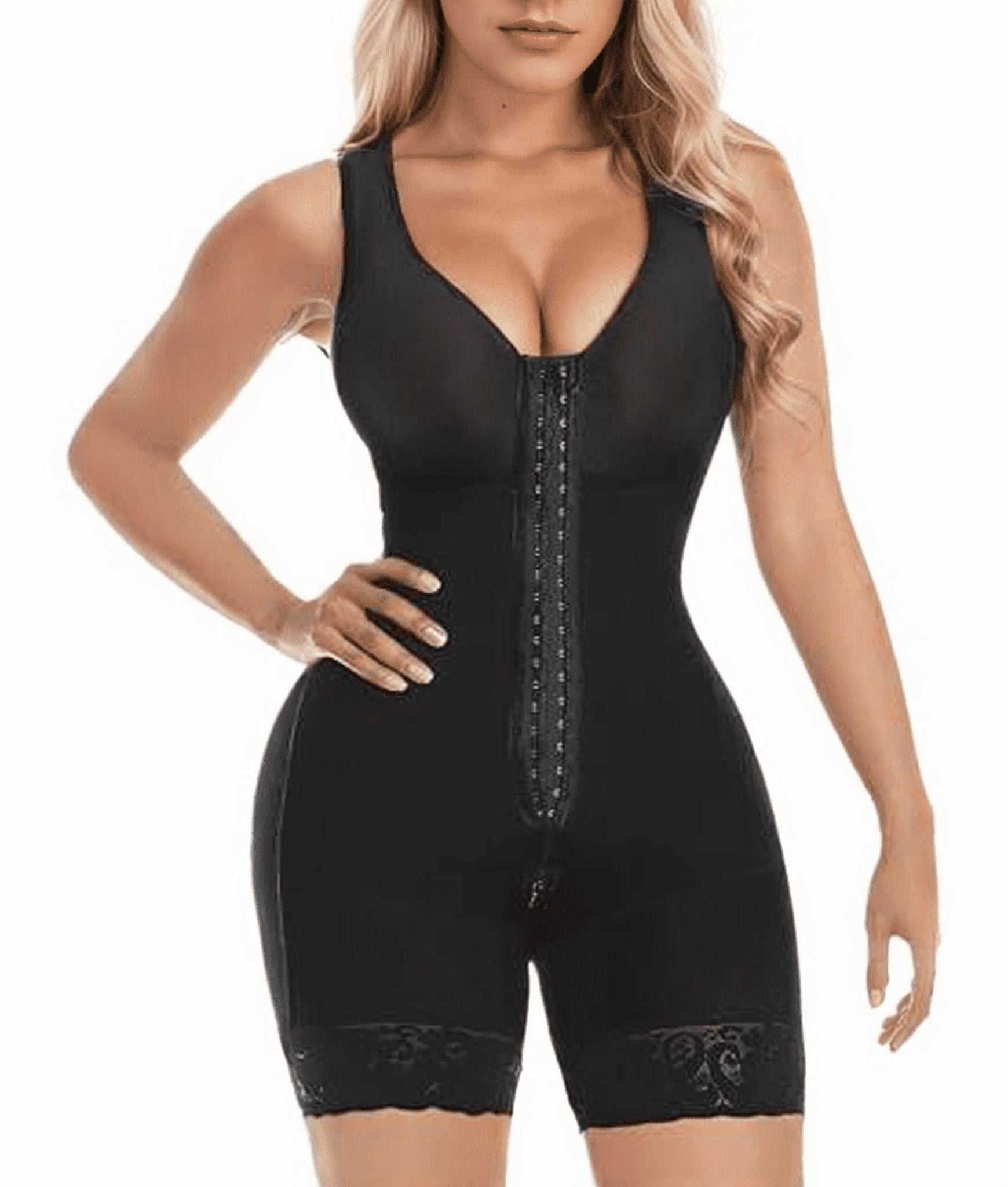 "Fajas Colombianas Shapewear for Women Tummy Control - Post Surgery Girdle Full Body Shaper with Zipper & Crotch Opening - Butt Lifter Waist Trainer Bodysuit for Elegant Figure - Medical Compression G