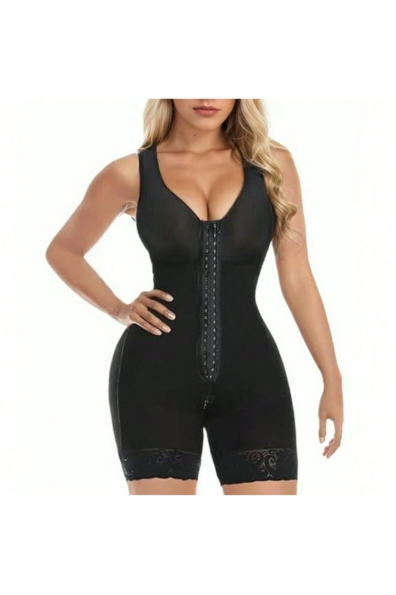 Fajas Colombianas Shapewear for Women Tummy Control Post Surgery Full Body Shaper Butt Lifter Zipper Crotch Corset Top