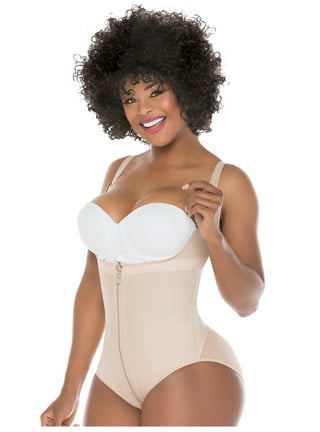Salome 0218 High Waist Compression Shapewear Tummy Control Daily Use Shorts Fajas  Colombianas Levanta Cola Beige XS at  Women's Clothing store