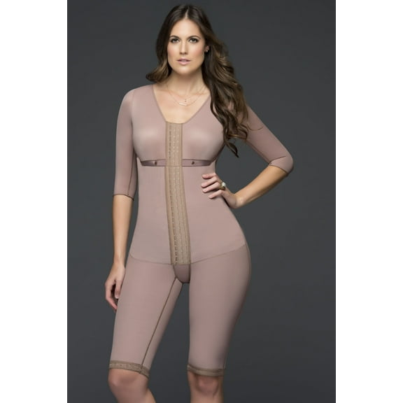 Fajas Women's Post Op Knee Length High Compression Body Shaper