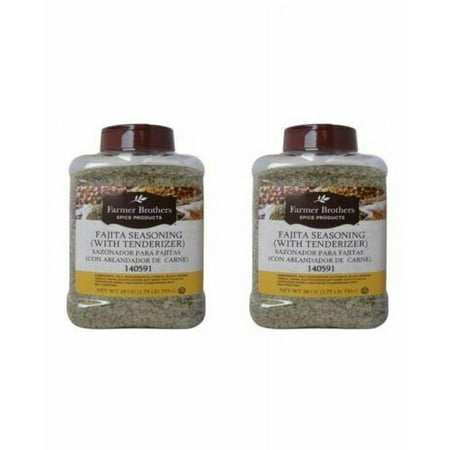 Fajita Seasoning (With Tenderizer), 2 bottles @ 1.75 lb bottles Farmer Brothers
