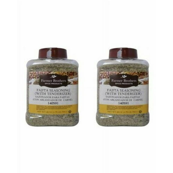Fajita Seasoning (With Tenderizer), 2 bottles @ 1.75 lb bottles Farmer Brothers