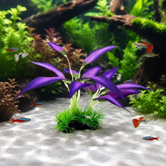 Fake Aquarium Plants Plastic for Fish Tank Decoration, Realistic Soft Artificial Greenery, Safe No Fade Hideout for Betta Shrimp Fish, Easy Aquascaping Freshwater Saltwater Tank Ornament