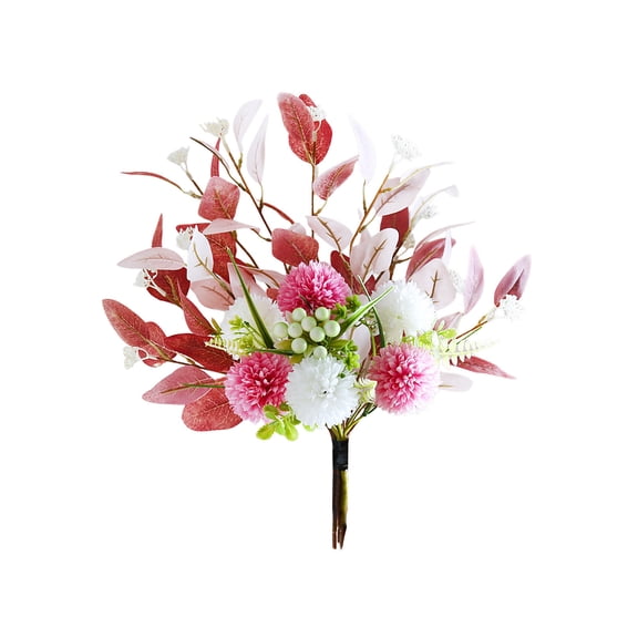 Fake Artificial Flowers Bouquet, Silk Floral Arrangements Faux Flowers Plant Wedding Bride Bouquets Tables Centerpieces for Rustic Home Decor Indoor Vase Floral Table Decor
