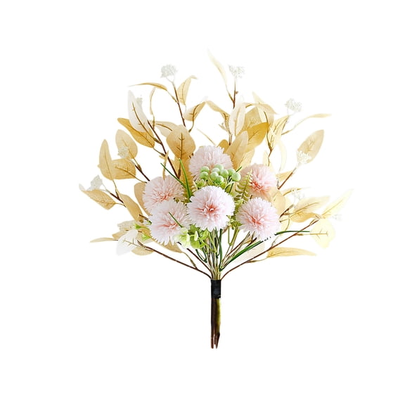 Fake Artificial Flowers Bouquet, Silk Floral Arrangements Faux Flowers Plant Wedding Bride Bouquets Tables Centerpieces for Rustic Home Decor Indoor Vase Floral Table Decor