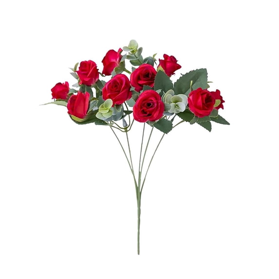 Artificial Roses 6 Pack 12 Inch Silk Rose Bouquets Bulk Realistic Flowers for Wedding Bridal Party Home Office Vase Centerpiece Table Decor DIY