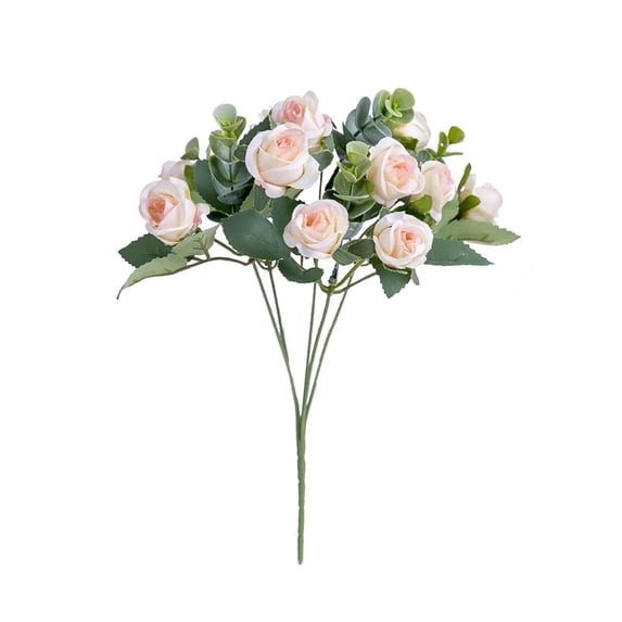 Artificial Roses 6 Pack 12 Inch Silk Rose Bouquets Bulk Realistic Flowers for Wedding Bridal Party Home Office Vase Centerpiece Table Decor DIY