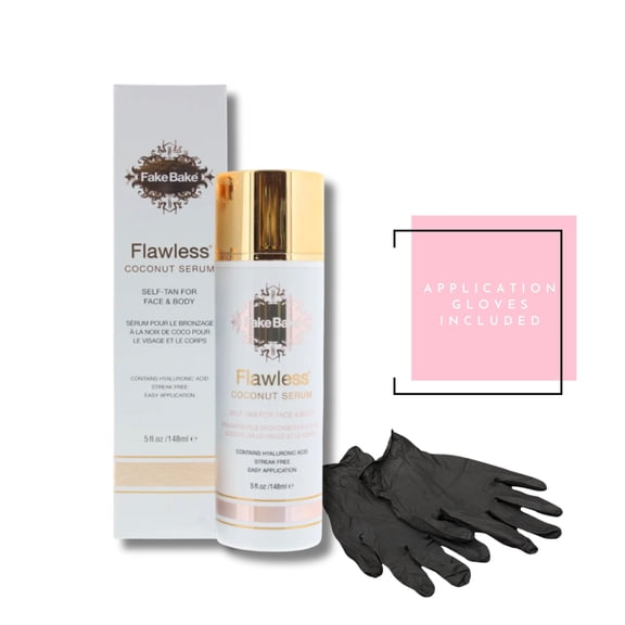 Fake Bake 5 oz Flawless Coconut Serum Self-Tan for Face & Body - Streak Free Sunless Natural Bronze