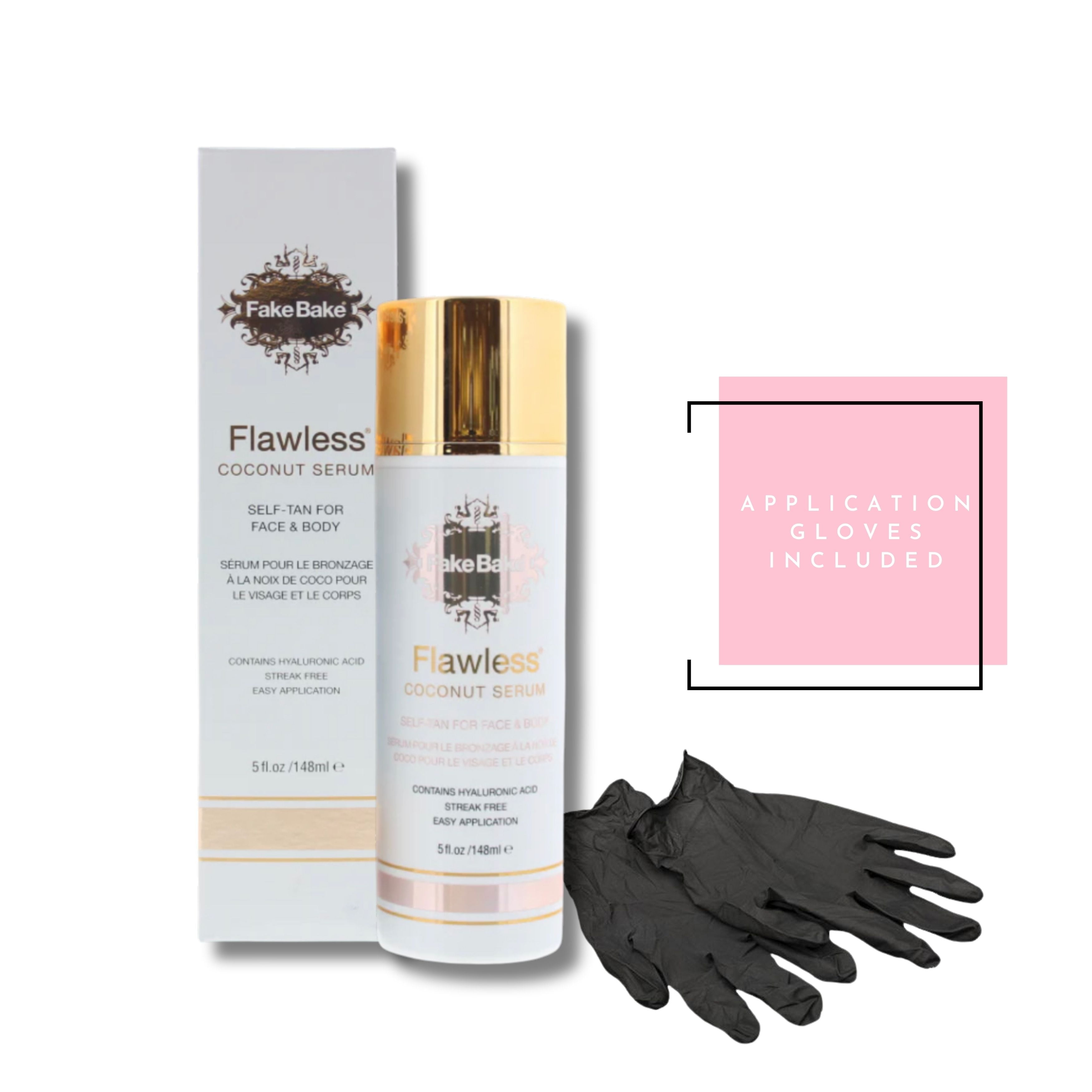 Fake Bake 5 oz Flawless Coconut Serum Self-Tan for Face & Body - Streak Free Sunless Natural Bronze