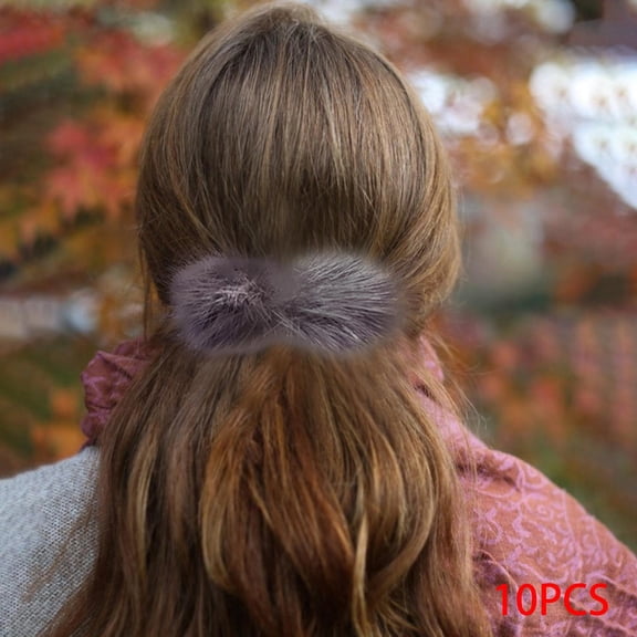 Fake Ball DIY Knitting Beanie Hats Art 10 Pieces for Scarves Clothes , Grey