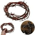 thumbnail image 1 of Fake Barbed Wire Rusty Wire for Crafts Fake Rusted Barbed Wire Decoration Plastic Faux Barb Wire Prop Tree Hanging Decorations Prank Props Western Cowboy Decor (2.5m), 1 of 9