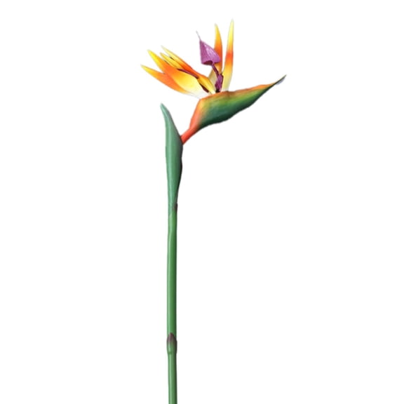 Fake Bird of Paradise, Voguev Artificial Flowers Bulk Large Bird of Flower No Fade Flower Part Is Made of Soft Rubber Pu Artificial Flower Plants for Home Large Flower Super Quality Yellow