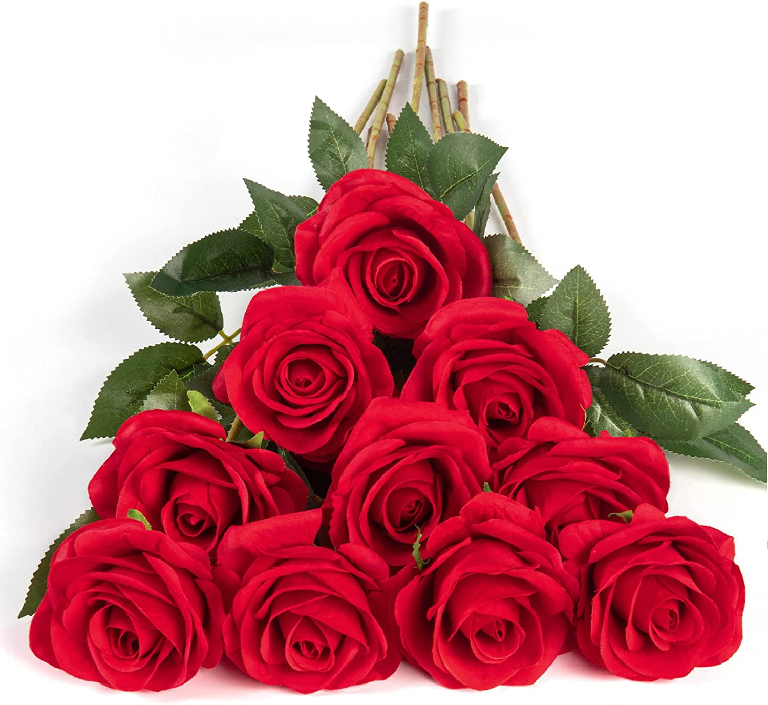 Fake Black Roses Artificial Silk Flowers Faux Rose Flower Long Stems ...