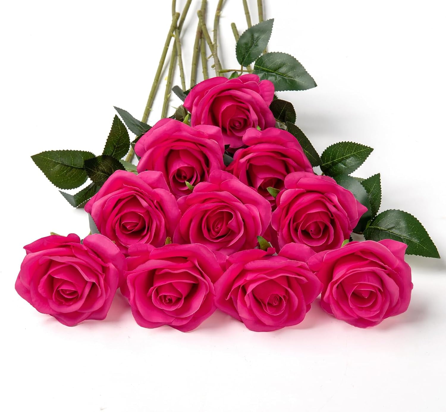 Fake Black Roses Artificial Silk Flowers Faux Rose Flower Long Stems ...
