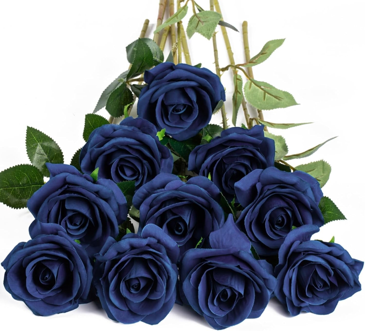 Fake Black Roses Artificial Silk Flowers Faux Rose Flower Long Stems ...