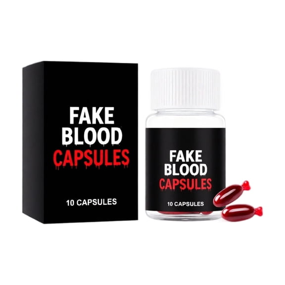 Fake Blood Capsules Halloween Vampire Accessories 1 Pack for Special Fx Makeup Zombie Halloween Party Supplies Theatrical Makeup