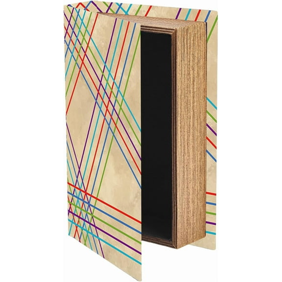 Fake Book Storage Box Decorative Book Box Sturdy Book Storage Box for Home Decor Leather Empty Book Storage Box for Crafting Bookshelf Decor More Coffee Table Shop Modern 9x6 Inch Colorful DIY