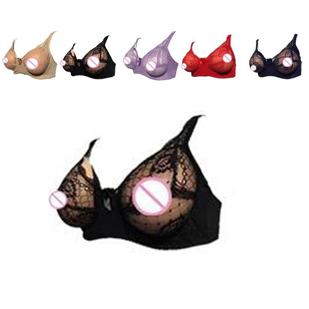 Fake Breast Bra Silicone Breast Forms Crossdressers Cosplay Prop 95D