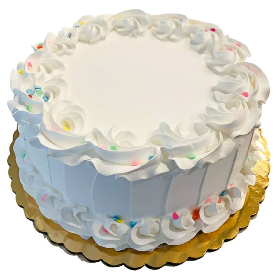 DEZICAKES Fake Cake White Birthday Cake w/ Confetti Prop Decoration Dezicakes Fake Food- Fake Cake- Home Decoration