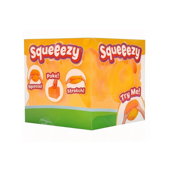Fake Cheese Stress Relief Toy, 4 Inch Ultra Soft Slow Rising Jumbo Squishy Cheese Squeeze Toys, Clay Filler Sensory Toy for All Ages