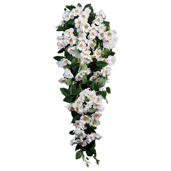 Fake Cherry Blossom Hanging Garland, Artificial Flower Vine for Bedroom Living Room, Silk Floral Wall Decor for Spring Wedding teen Shower Party, A Bunch of Artificial Flowers