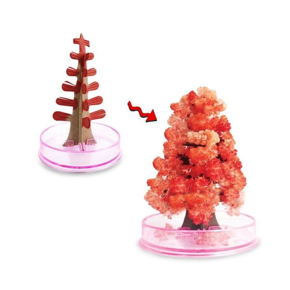 Fake Christmas Tree,Interior Accessories, Magic Cherry Blossoms,Magical Cherry Blossoms, Bonsai, Artificial Flowers, Chopsticks, Petals, Sapling, Branches, Snow, Leaves Decoration, Stylish(Red)