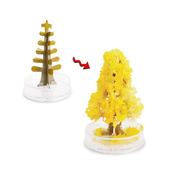 Fake Christmas Tree,Interior Accessories, Magic Cherry Blossoms,Magical Cherry Blossoms, Bonsai, Artificial Flowers, Chopsticks, Petals, Sapling, Branches, Snow, Leaves Decoration, Stylish(Yellow)