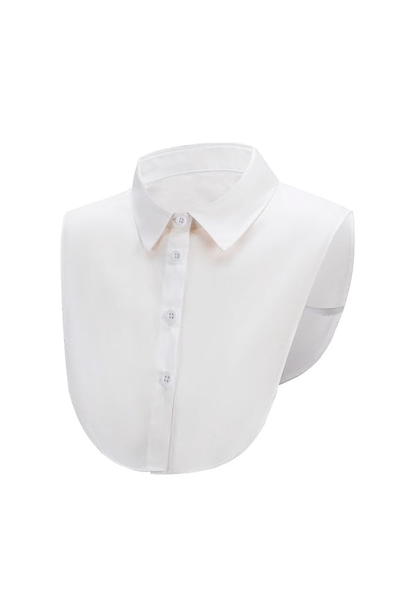 Fake Collar Detachable Collar for Women Shirts Dickey Half False Blouse Dickey (White)
