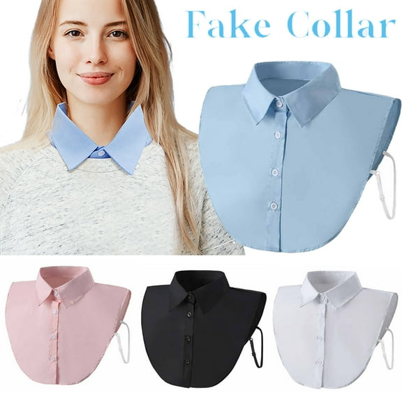 Fake Collar Detachable Dickey Collar Half Shirts Round Collar Blouse False Collar Top for Women Girls Outfits