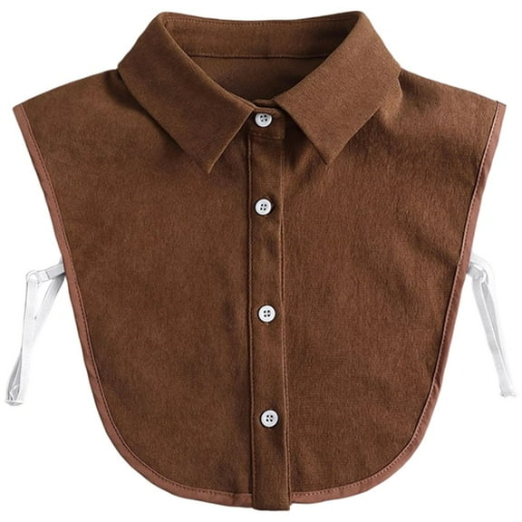 Fake Collar Solid Color Women Detachable Shirt Collar Simple Half Shirts Blouse Top For Inner Cloth Outfits