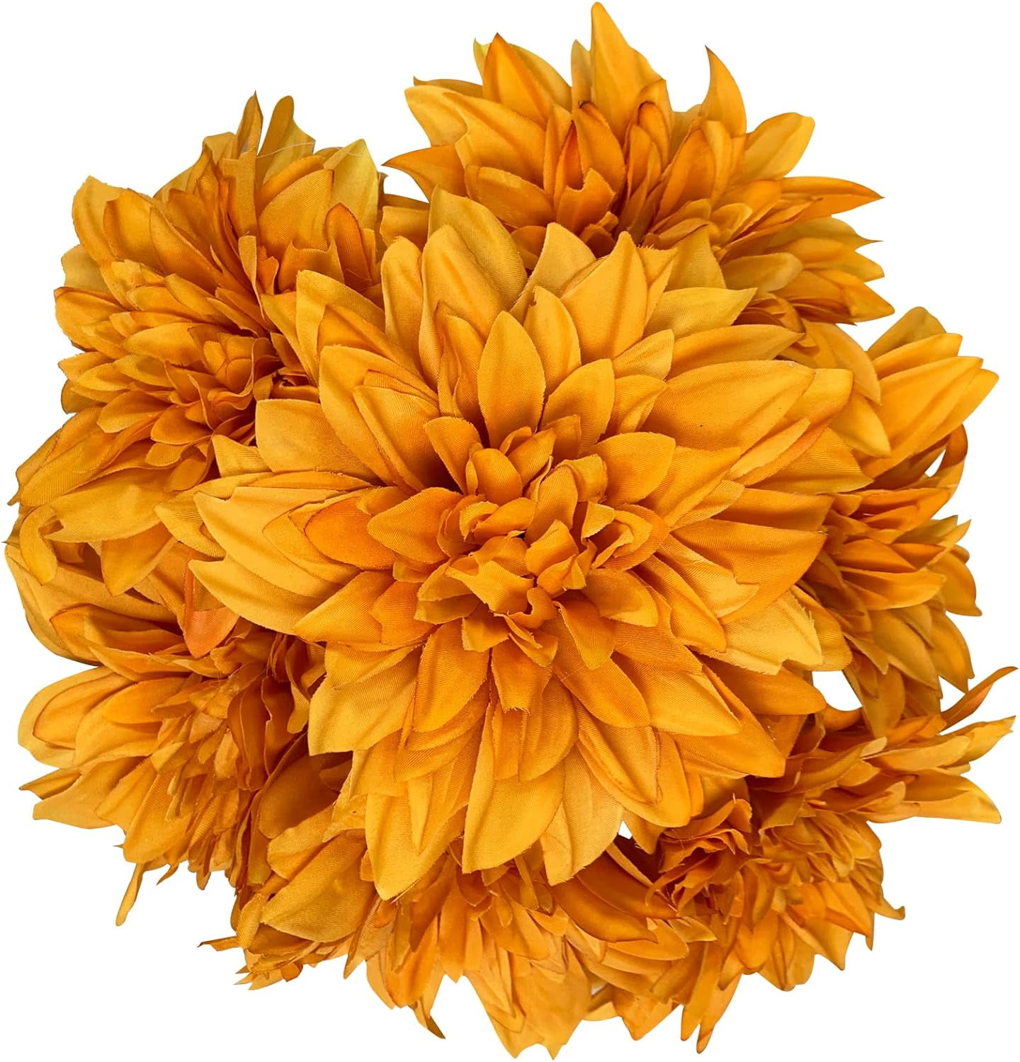 Fake Dahlias Flowers Bouquet 7 Heads Faux Dahlia Silk Flowers for