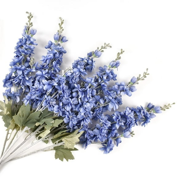 Fake Delphinium Artificial Snapdragon Long Stem Fake Flower Home Garden Wedding Decor 6Pcs