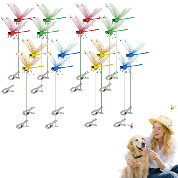 Fake Dragonfly Clip Realistic Dragonfly Clips to Keep Bugs Away for Garden Patio Decoration