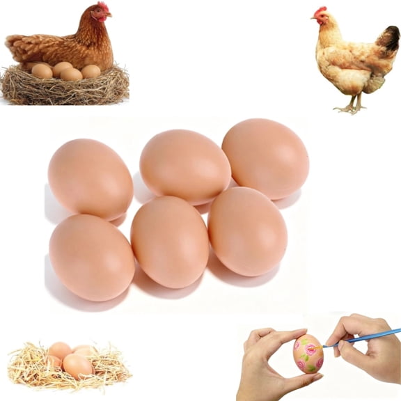 Fake Dummy Nest Eggs - Agricultural Tools for Chicken Coop Nesting,Encourages Hens to Lay Eggs（6 Pack）