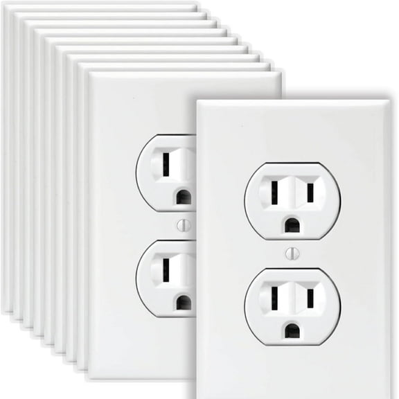 Fake Electrical Outlet Prank Stickers,Tutuviw 10 Pcs Decorative Electrical Outlet Decals,Stick on Outlet for Funny Pranks,Funny Electrical Power Plug Plate Cover Decals,Office Festival Party Supplies