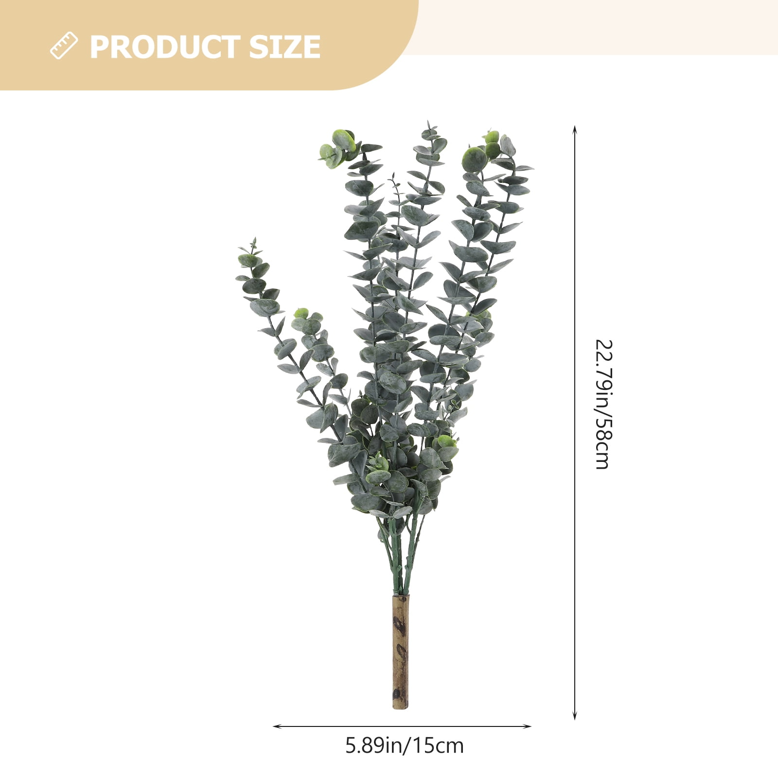 Fake Eucalyptus with Fake Leaves Eucalyptus Stems Decor Artificial