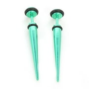 BODYJEWELRYONLINE Fake Faux Cheater Illusion Ear Taper Earrings with Metallic Finish 16G