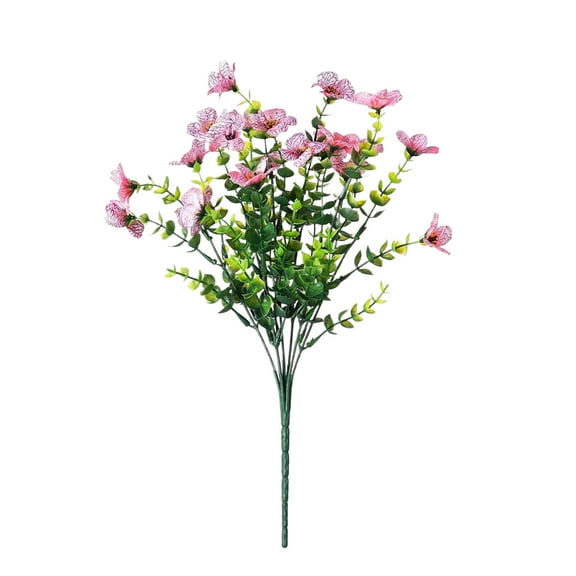 Fake Faux Plant Artificial Flowers for Outdoors, Uv Resistant Silk Flowers Decoration for Indoors Window Boxes Gardens Wedding Summer Home Grave Decor