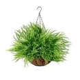 thumbnail image 1 of Fern Outdoor Artificial Hanging Basket Planters, UV Resistant for Front Porch Living Room Garden Decor , Fern Greenery, 1 of 5