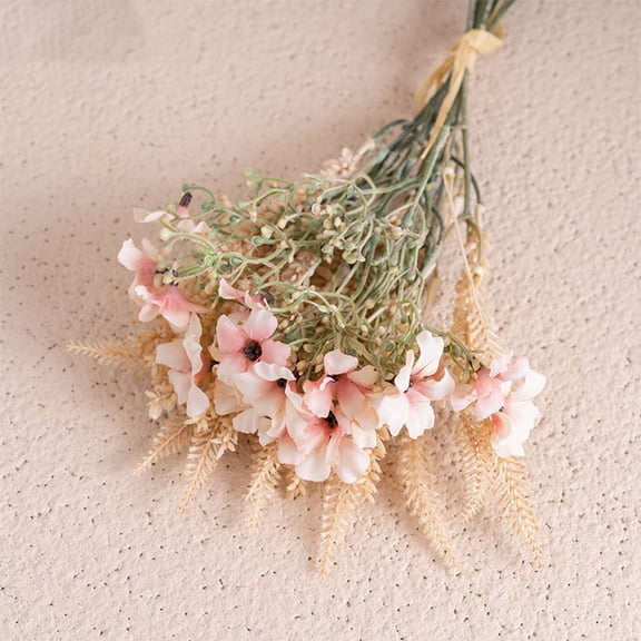 Fake Flower Bouquet 1 Bouquet Artificial Flowers Arrangemen Wild Home Wedding Decoration Simulation Flower,Pink Household Imitation
