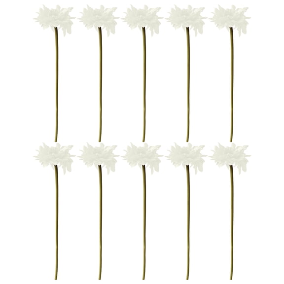 Fake Flower Bouquet 10 Bundles Artificial Outdoor Flowers Fake Flowers Green Shrubs Garden Porch,White Household Imitation