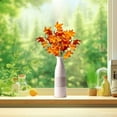thumbnail image 1 of Fake Flower Bouquet Artificial Fall Flowers Autumn Plants Thanksgiving Maple Leaves Artificial Leaves Decor For Home Artificial Flowers Greenery Decorations For Christmas Wedding Party Home Garden Fir, 1 of 5