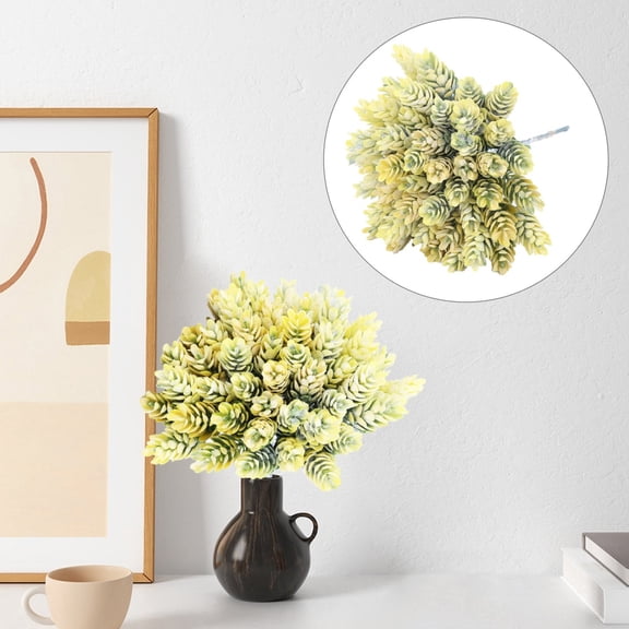 Fake Flower Bouquet Artificial Pineapple Plastic Green Leaves Flowers Diy Flower Arrangements Wedding Decoration Plant,Yellow Household Imitation