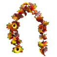 thumbnail image 1 of Fake Flower Bouquet Cabinet Decoration 2 Pack Fall Garland Maple 6.5Ft/Piece Hanging Vine Garland Artificial Autumn Garland Thanksgiving Decor For Home Wedding Fireplace Party Christmas, Halloween Hou, 1 of 8