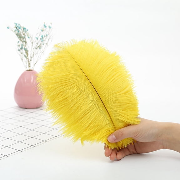 Fake Flower Bouquet Feather 23Cm Or So Stage Props Feather Wall Color Feathers,Yellow Household Imitation