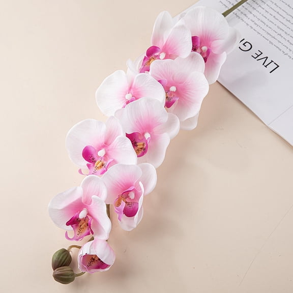 Fake Flower Bouquet The Hand Feeling Is Too Sticky To Wet The Big Phalaenopsis Wedding Artificial Flower Simulation Flower Home Decoration Simulation Plant, Household Imitation