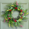 thumbnail image 1 of Fake Flower Bouquet New Texas Wildflower Wreath Wall Hanging Spring Simulation Flower Rattan Circle Immortal Flower Door Hanging, Household Imitation 35x35x6, 1 of 4