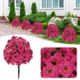 thumbnail image 1 of Artificial Flowers with Ground Stakes, Artificial Topiary Ball Florals, Garden Stake Faux Greenery Shrubs Garden Accessories, UV Resistant Faux Summer Plants, Wedding Decoration, 15.375 in,Pink, 1 of 5